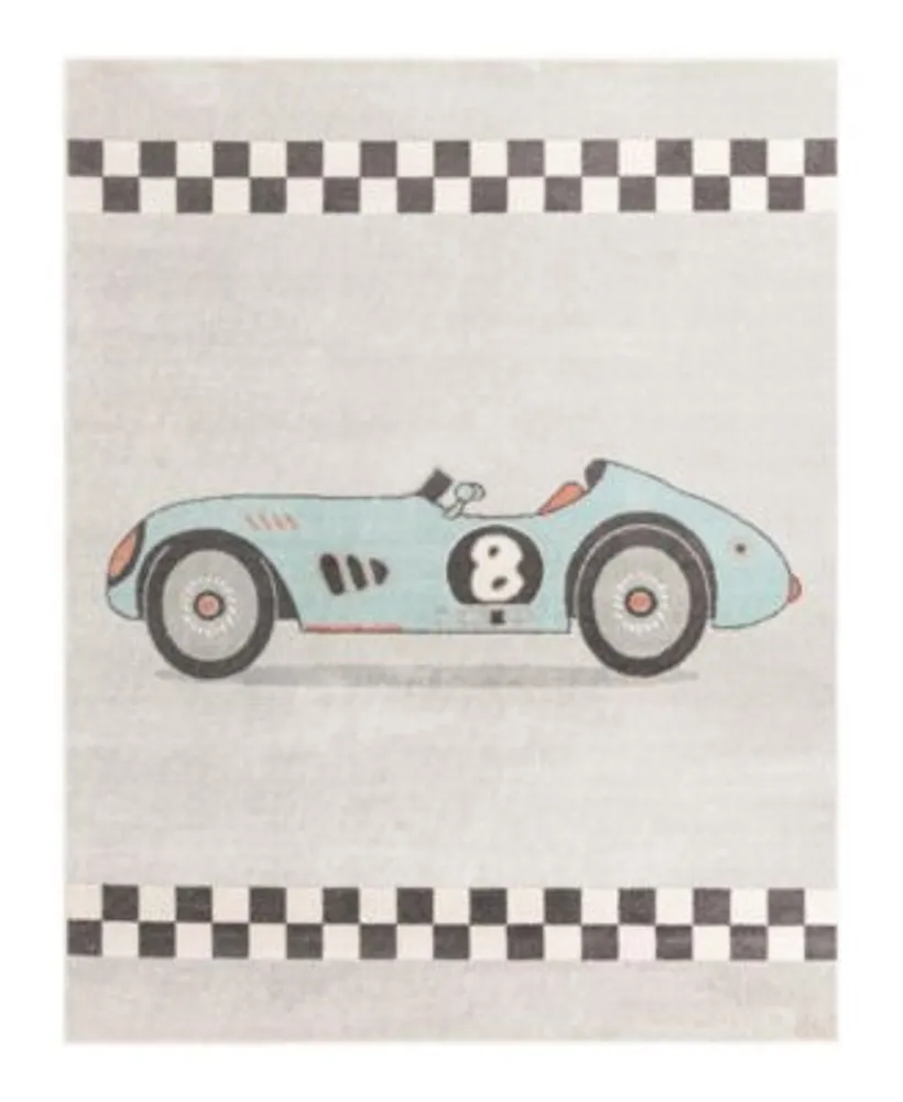 Bayshore Home Campy Kids Race Car Area Rug