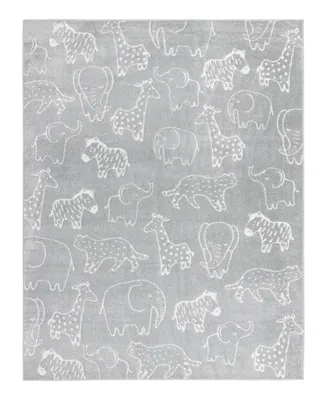 Bayshore Home Campy Kids Safari Animals 7'10" x 10' Area Rug