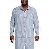 Lands' End Big & Tall Poplin Pajama Shirt