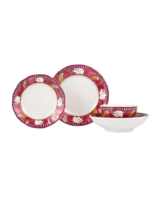 Vietri Melamine Campagna Porco 4 Piece Place Setting