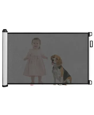 Baby Retractable Mesh Gates Pets Safety Gate Easy Latch Indoor Outdoor
