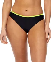 Reebok Women's Contrast-Trim Hipster Bikini Bottoms