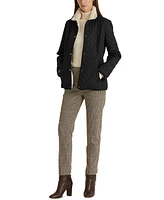 Lauren Ralph Women's Faux-Sherpa-Collar Quilted Coat