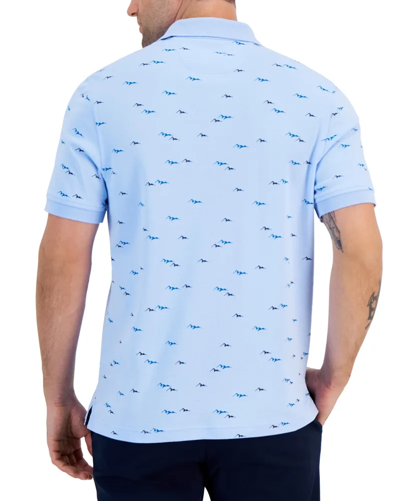 Club Room Men's Mountain-Print Pique Polo Shirt, Created for Macy's