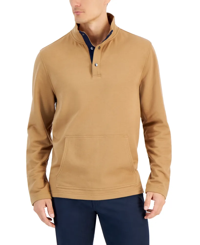 Club Room Men's Snap-Collar Mock-Neck Sweatshirt