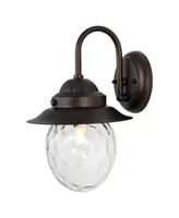 Rodanthe 8.25" 1-Light Farmhouse Industrial Iron, Glass Outdoor Led Sconce