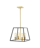 Lloyd 15" 4-Light Farmhouse Industrial Iron Led Pendant