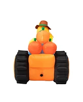 Glitzhome 7' Fall Lighted Inflatable Tractor Decor