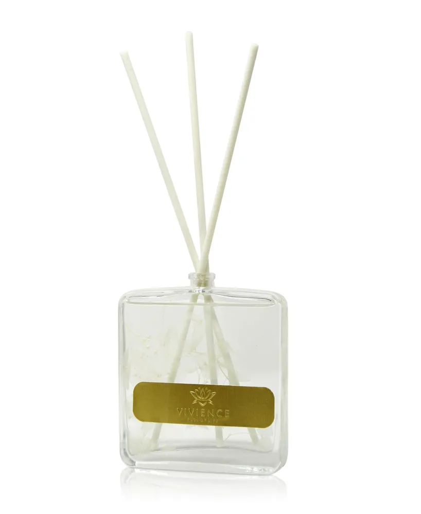 Bottle Diffuser with Flower Design and Reeds, "Cold Water" Scent