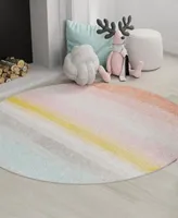 Bayshore Home Campy Kids Pastel Abstract Rainbow Area Rug