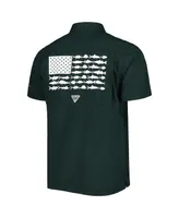 Men's Columbia Pfg Green Michigan State Spartans Slack Tide Camp Button-Up Shirt