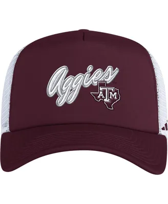 Men's adidas Maroon Texas A&M Aggies Script Trucker Snapback Hat
