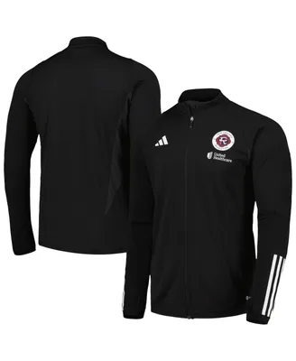 Men's adidas Black New England Revolution 2023 On-Field Aeroready Full-Zip Training Jacket