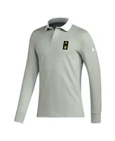 Men's adidas 2023 Player Gray Nashville Sc Travel Long Sleeve Polo Shirt