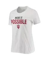 Women's adidas White Indiana Hoosiers More Is Possible T-shirt