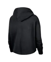 Women's Nike Black Wnba Logowoman Team 13 Cropped Pullover Hoodie