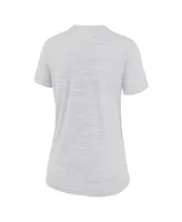 Women's Nike White Los Angeles Dodgers City Connect Velocity Practice Performance V-Neck T-shirt