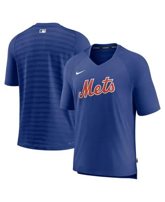 Men's Nike Royal New York Mets Authentic Collection Pregame Raglan Performance V-Neck T-shirt