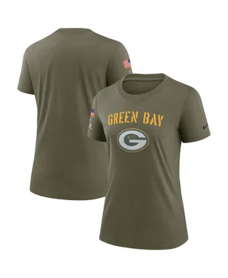 Women's Nike Olive Green Bay Packers 2022 Salute To Service Legend T-shirt