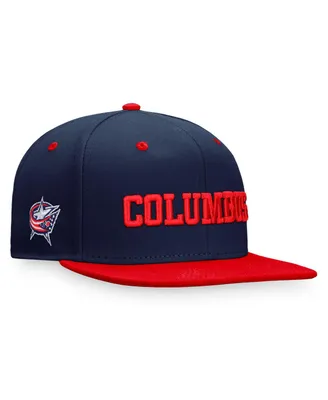 Men's Fanatics Navy, Red Columbus Blue Jackets Heritage City Two-Tone Snapback Hat