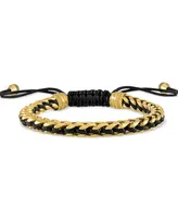 Bulova Men's Icon Cord Bracelet in Gold-Plated Stainless Steel