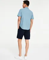 Calvin Klein Mens Infinite Flex Chino Shorts Slim Fit Stretch End On End Short Sleeve Shirt Outfit