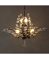 Diantha 28.5" 7-Light Contemporary Bohemian Iron, Acrylic Led Pendant