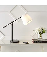 Troy 24" Classic Contemporary Iron Led Task Lamp with Usb Charging Port