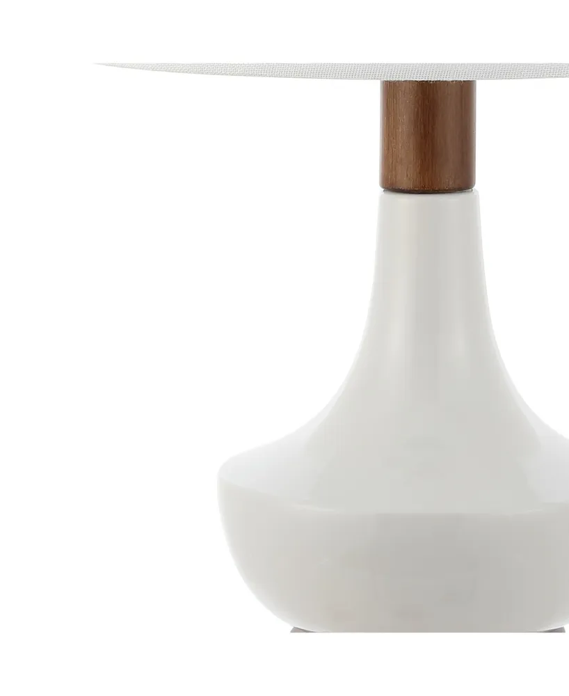 Finn 23" Vintage-inspired Minimalist Iron, Ceramic Led Mini Table Lamp with Usb Charging Port