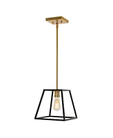 Girard 9.25" 1-Light Farmhouse Industrial Iron Led Pendant
