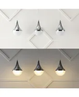 Elyse Teardrop 33" 3-Light Modern Mid-Century Iron, Acrylic Integrated Linear Led Pendant