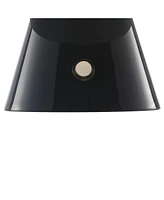 Porcini 7" Contemporary Bohemian Rechargeable, Cordless Iron Integrated Led Mushroom Table Lamp