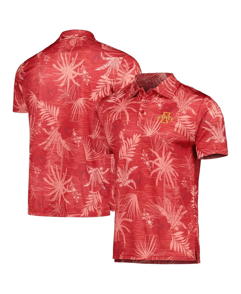 Men's Colosseum Cardinal Iowa State Cyclones Palms Team Polo Shirt