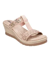 Gc Shoes Women's Alena T-Strap Wedge Sandals