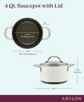 Anolon Achieve Hard Anodized Nonstick 4 Quart Saucepot with Lid