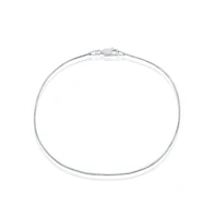 Simona Sterling Silver Square Snake Anklet