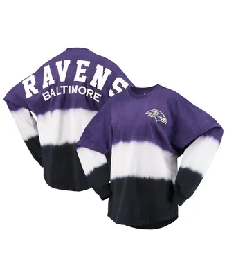 Women's Fanatics Purple and Black Baltimore Ravens Ombre Long Sleeve T-shirt