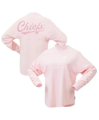 Women's Fanatics Pink Kansas City Chiefs Millennial Spirit Jersey T-shirt