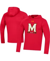 Men's Under Armour Maryland Terrapins School Logo Raglan Long Sleeve Hoodie Performance T-shirt