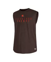 Men's New Era Brown Cleveland Browns Team Muscle Tank Top