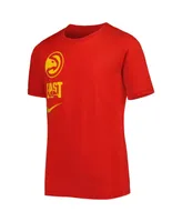 Big Boys and Girls Nike Red Atlanta Hawks Vs Block Essential T-shirt