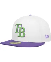 Men's New Era White Tampa Bay Rays Side Patch 59FIFTY Fitted Hat