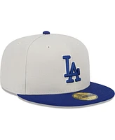 Men's New Era Gray, Royal Los Angeles Dodgers World Class Back Patch 59FIFTY Fitted Hat