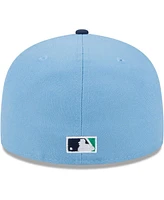 Men's New Era Light Blue, Navy Los Angeles Dodgers Green Undervisor 59FIFTY Fitted Hat