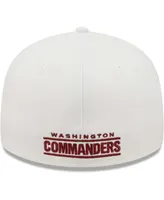 Men's New Era White Washington Commanders Omaha Low Profile 59FIFTY Fitted Hat