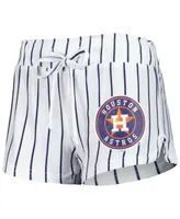 Women's Concepts Sport White Houston Astros Reel Pinstripe Tank Top and Shorts Sleep Set