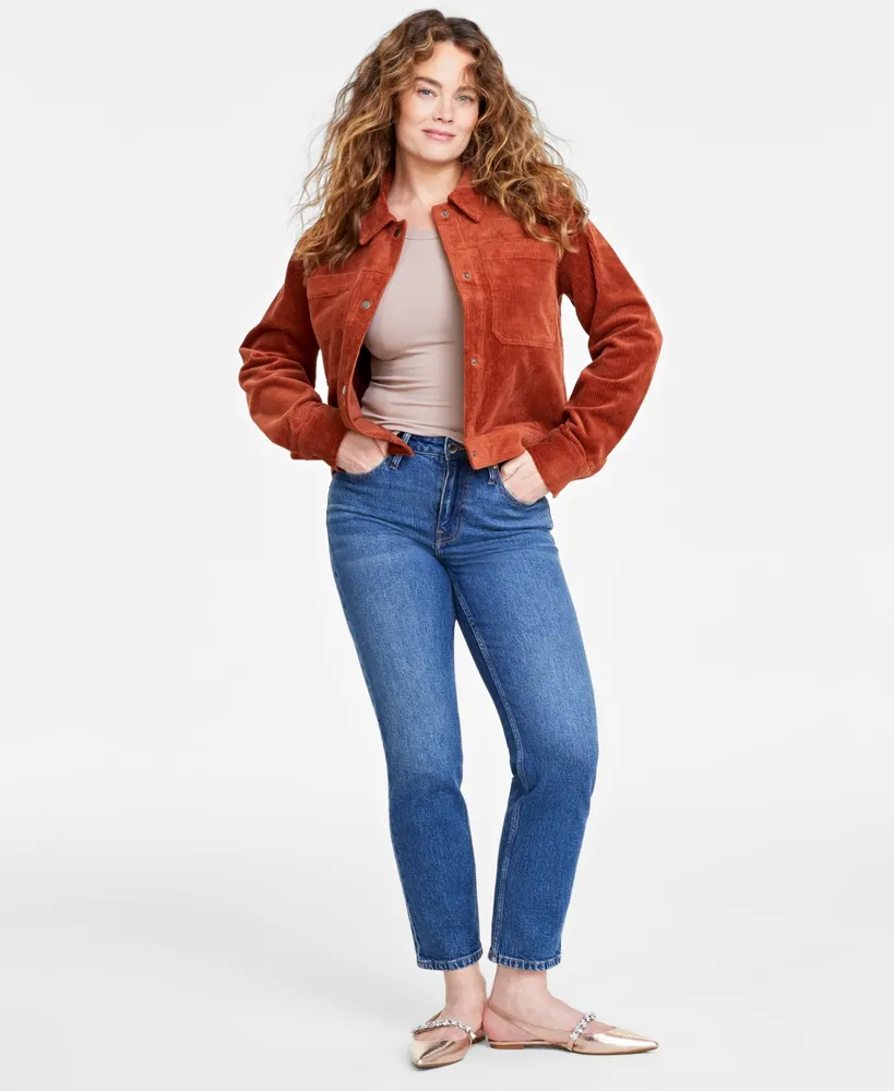On 34th Women's Wide-Wale Corduroy Jacket, Created for Macy's