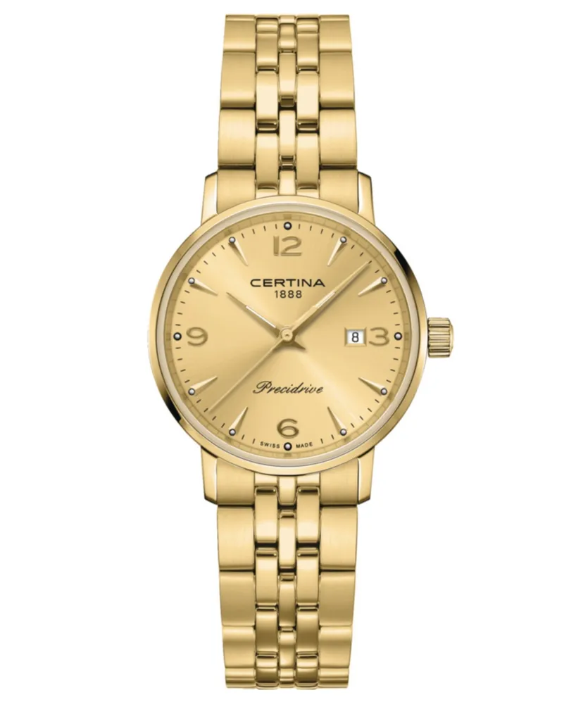 Certina Women's Swiss Ds Caimano Gold Pvd Stainless Steel Bracelet Watch 28mm