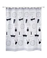 Avanti Bath Icons Whimsical Resin 13-Pc. Shower Curtain & Hooks Set