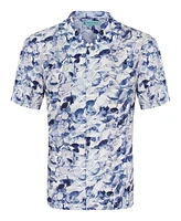 Mens Casual Button-Down Hawaiian Shirt - Short Sleeve